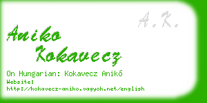 aniko kokavecz business card